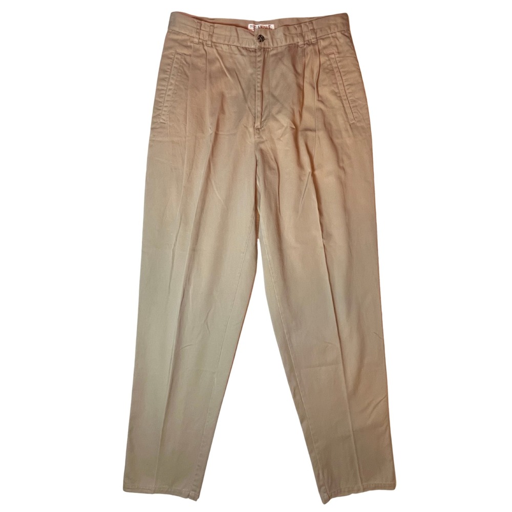 Vintage 90s Y2K Bugle Boy Women's Khaki Pants Size 14 Preppy Retro Academia